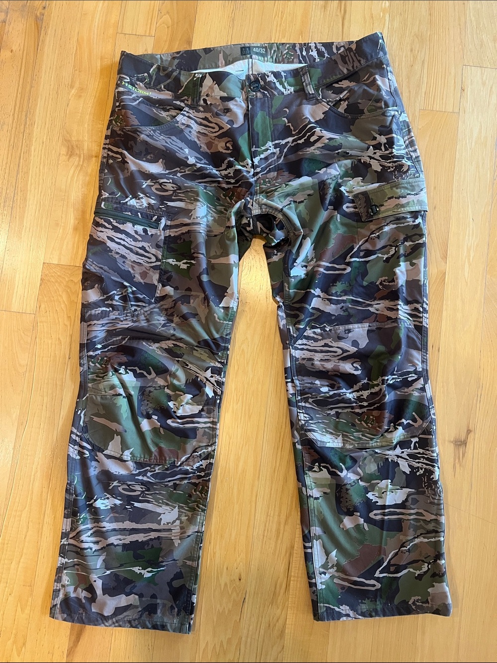 Under Armour Men's Tactical Camo Cargo Hunting Pant- Green/Brown